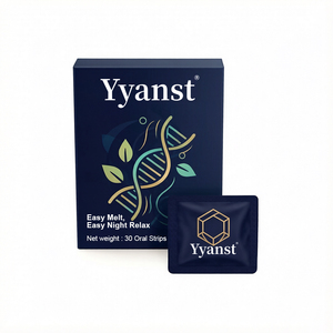 Bandes de film orales dissolvables à base de plantes, 30 pièces, bleu foncé, boîte en papier feuille de DNA, OEM, marque privée, vente en gros - Product Image 1