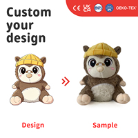Peluche Hamster Personnalisée Mignonne et Douce, Animal en Peluche Kawaii, Service OEM ODM avec Logo Personnalisé pour Sacs de Fête, Breloques de Sac à Dos et Décoration