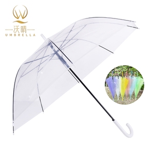 <span class=keywords><strong>Parapluie</strong></span> long transparent tendance, semi-automatique, avec logo personnalisé, idéal pour les voyages et la photographie, protection soleil et pluie, vente en gros - Product Image 1