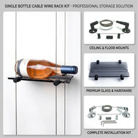 Système d'affichage de bouteilles de vin en verre sur mesure pour cave à vin, bar, restaurant et magasin de détail, solution de stockage de vin tout-en-un