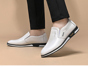 Nouvelles chaussures décontractées en cuir pour hommes, mocassins bon marché pour adultes, chaussures habillées pour hommes - Product Image 4