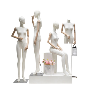Maniquí <span class=keywords><strong>de</strong></span> Alta Gama para <span class=keywords><strong>Ropa</strong></span> <span class=keywords><strong>de</strong></span> Mujer, Maniquí <span class=keywords><strong>de</strong></span> Cuerpo Entero con Hombros Planos, Tipo Colgante, para Exhibición en Escaparates - Product Image 1