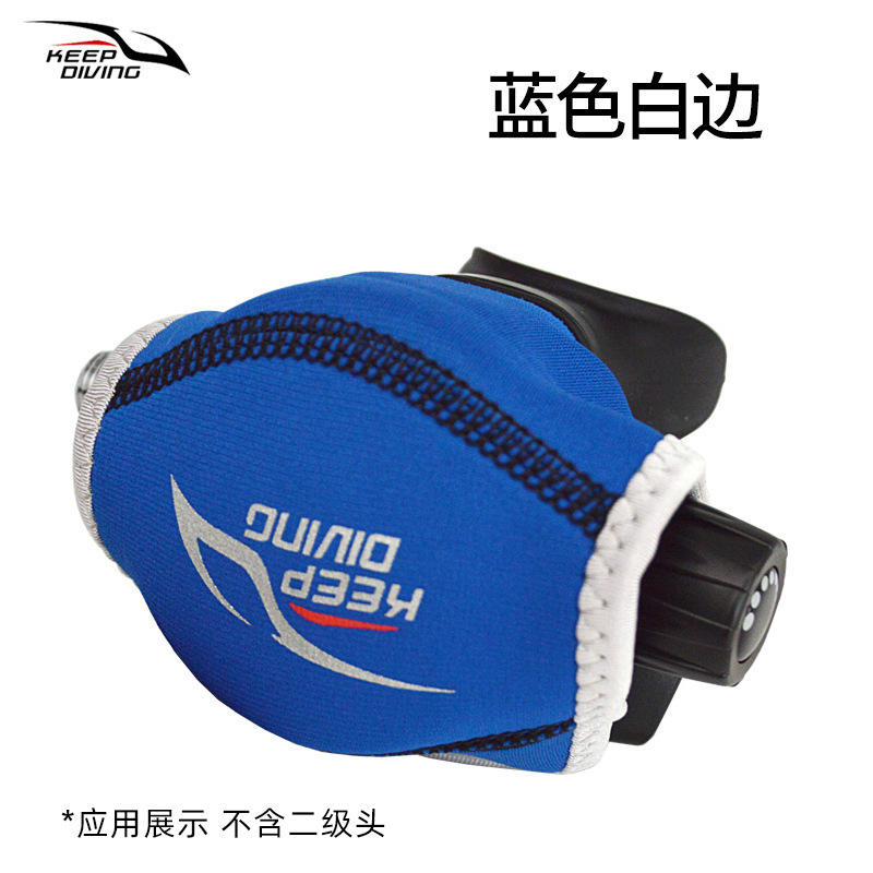 Blue with white edges