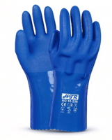 Sarung Tangan PVC Tahan Bahan Kimia, Tahan Aus & Anti-Selip, Tahan Air, Bebas Bubuk, untuk Bekerja