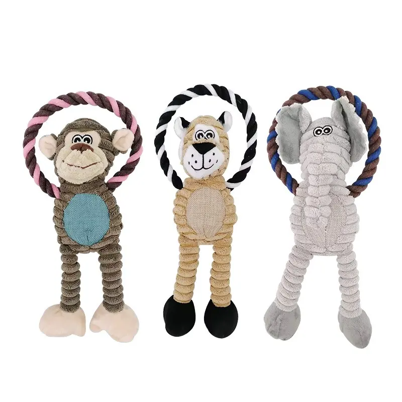 Fabricante Oem Algodón Mascota Masticar Felpa Cuerda Perro Juguetes Perro Peluche Mascota Juguetes
