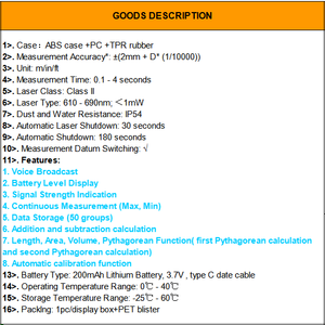 במקרה צהוב ושחור פופולרי 5 מ 'x 25mm להב לייזר רב תכליתיים למדוד מחיר תחרותי - Product Image 6