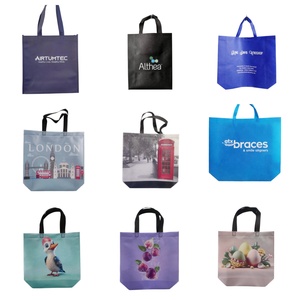 100 sacs de courses réutilisables en non-tissé laminé PP, personnalisables avec logo, faible MOQ, pour magasin - Product Image 5