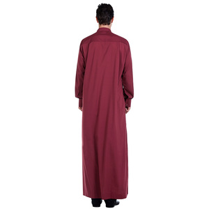 Thobe Casual Musulmano Personalizzato con <span class=keywords><strong>Stile</strong></span> o Logo su Misura per Uomini Arabi, Taglie Forti, Traspirante, Vestibilità Ampia, <span class=keywords><strong>Stile</strong></span> Mediorientale - Product Image 2