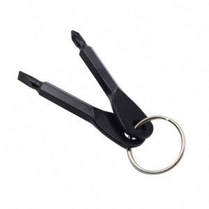 ไขควงพกพาสแตนเลส EDC แบบพวงกุญแจ เครื่องมืออเนกประสงค์ขนาดเล็ก สำหรับพกพาในชีวิตประจำวัน พร้อมสกรีนโลโก้ - Product Image 2