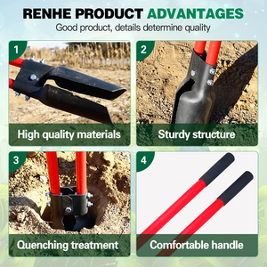 नए डिजाइन हीव ड्यूटी खुदाई उपकरण स्टील स्पैड गार्डन ट्रांसप्लाटर पोस्ट होल डिगर हैंडल के साथ हैंडल - Product Image 3