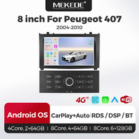 Navifly Multimédia BT5.0 4G WIFI DVR 1080P SWC GPS Navigation Play Store Car-Play Auto Radio FM pour Peugeot 407 2004-2010