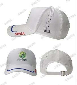 כובע וכובע עם רקמת גולף ספורט כובע לבן גולף כובע