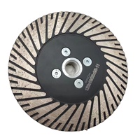 Disque de coupe diamanté à pressage à chaud de 5 pouces pour pierre et granit, multi-outils avec bride