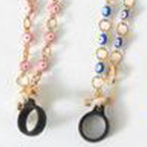 Collana con Catena di Perline Z Fashion 70Cm Placcata Oro con Perle Imitate e Anello per Occhiali, Uso Quotidiano Femminile - Product Image 6