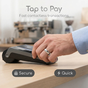 Anneau de paiement en céramique plaqué or blanc 5 mm, vente en gros OEM/ODM pour <span class=keywords><strong>carte</strong></span> bancaire, <span class=keywords><strong>carte</strong></span> de crédit, paiement sans contact, anneau portable - Product Image 5