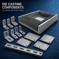 Composant de dissipateur thermique en aluminium moulé sur mesure pour l'électronique industrielle, service de tournage/fraisage CNC
