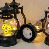 Lanterne florale minimaliste moderne, veilleuse de Noël, kit DIY en plastique, alimenté par piles, à suspendre, cadeau de chevet