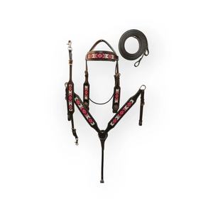 Vente chaude produits de cheval personnalisés cuir Western Headstall collier de poitrine fabriqués à la main par des spécialistes de la selle - Product Image 3