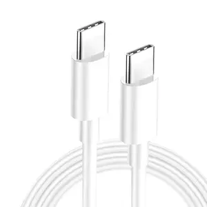 Kabel data USB-C, 2 Meter 1 Meter PD 5A 100W pengisian daya Cepat 3ft 6ft pengisian daya cepat untuk ponsel Tablet Tipe C ke Tipe C