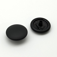 Bouton-pression en laiton noir mat de 17 mm, tête de bouton à dôme haut et grand arc, avec tige, pour jeans, vestes, sacs, accessoires de couture