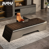 Bureau de direction en forme de L, design moderne de luxe haut de gamme, panneau en bois écologique, mobilier de bureau