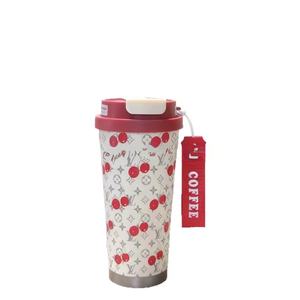 Botella de Agua Aislada Ecológica de Acero Inoxidable 316, Vaso de Gran Capacidad con Pajita, Taza de Café Portátil para Viajes en Auto para Mujeres, 12-24 - Product Image 4