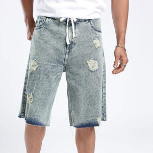 กางเกงขาสั้นลำลองผู้ชายสไตล์ใหม่ปี 2026 แบบขาดๆ แห้งเร็ว ไม่ยับ ลายเรียบ สำหรับกิจกรรมกลางแจ้ง - Product Image 5