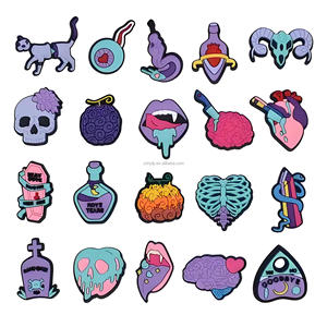 Halloween Funny DIY Customizable Ghost Bat Pumpkin Cartoon Eco-Friendly UV Printed PVC <strong>Promotional</strong> Keychain <strong>Hanger</strong> Modern 5x2.5 - Product Image 1