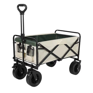 Chariot utilitaire pliable, capacité de 220 lb, chariot de plage et de parc robuste pour l'extérieur avec table pour le <span class=keywords><strong>jardin</strong></span>, le camping, les sports et les courses - Product Image 3