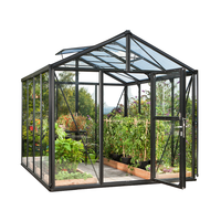 Serre de jardin en aluminium sur mesure avec verre trempé, imperméable, facile à assembler, écologique, pour une utilisation à domicile dans la cour