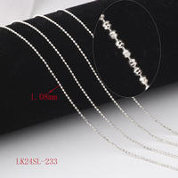 Unique S925 Sterling Silver Double Aplati Perle Chaîne Semi-Fini Barre Chaîne Rouleau pour DIY Collier Bracelet Fabrication de Bijoux