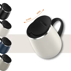 OEM Custom Logo in acciaio inox uovo boccale da viaggio isolato birra caffè Thermo Mug con coperchio