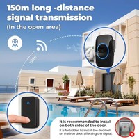 Timbre Inalámbrico Autoalimentado Sin Batería, Timbre de Puerta Impermeable con Sonido para Niños y Ancianos