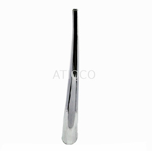 Vase à fleurs en spirale en métal aluminium brillant avec style design côtier - Product Image 3