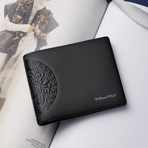 Portafoglio Corto in <span class=keywords><strong>Pelle</strong></span> Nera da Uomo, Elegante e Casual, Porta Carte Sottile, Novità in <span class=keywords><strong>Vendita</strong></span>, Regalo di Compleanno, in Vera <span class=keywords><strong>Pelle</strong></span> Bovina - Product Image 6