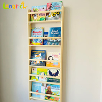 Étagère murale flottante en bois massif pour enfants Montessori, gain de place, avec 4 étagères, multifonctionnelle pour les armoires des enfants en bas âge