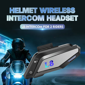2 Riders Motorcycle Helmet Wireless Intercom <strong>Headset</strong> 300m Range IP65 Waterproof Wireless Moto Intercom - Product Image 2