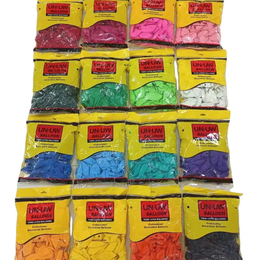 Factory Direct 2.8g 100Pcs Packing UN UW Latex Balloons for Birthdays Decorations Wholesale