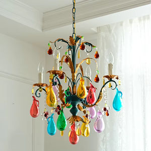 Lustre Bougeoir LED Dimmable de Luxe Rétro en Cristal K9, Style Bohème Français et Art Italien, pour <span class=keywords><strong>Maison</strong></span> et Bureau, CRI 95, Angle de Faisceau 360° - Product Image 5