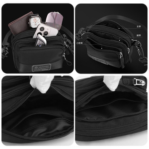 New Trending Man Waist Bag Outdoor Waterproof Crossbody Shoulder Bag Anti-theft <b>Chest</b> Bag with Custom Logo - Product Image 5