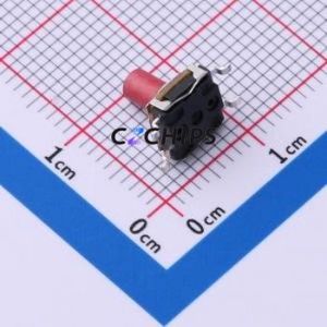 GT-TC128A-H077RO-L3 Tactile Switch SMD,6.2x6.2mm Switch Single Pole Single Throw Round Button 1.8N Vertical Mount - Product Image 2