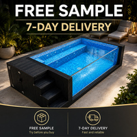 Kit d'échantillons de piscine hors sol en fibre de verre et acrylique pour spa extérieur, jardin, famille et enfants