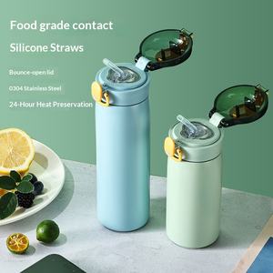 Gourde isotherme en acier inoxydable pour enfants, style dessin animé, écologique, portable, personnalisable, pour étudiants et sportifs - Product Image 1