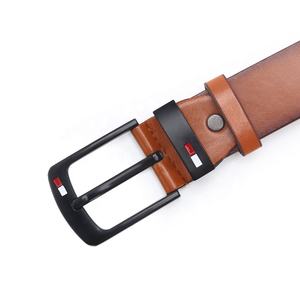 حزام رجالي فاخر بإبزيم انزلاقي من الجلد الصناعي - Product Image 4