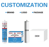 Scellant en résine acrylique UV, peinture à base d'eau, mastic à haute adhérence, faible teneur en COV, durcissement flexible, résistant à l'humidité, pour intérieur