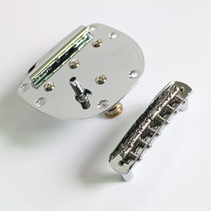 1 Juego de trémolo de guitarra eléctrica estilo Jazzmaster que incluye puente y pieza trasera apta para guitarras Mustang <span class=keywords><strong>Jaguar</strong></span> - Product Image 3