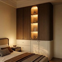 Armoire de rangement en bois massif de style chinois pour chambre à coucher, idéale pour l'hôtellerie