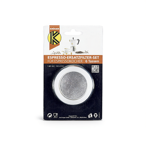Juego de filtros de repuesto Krger Espresso, filtro de metal de 6 tazas con sellos para cafetera Moka - Product Image 1