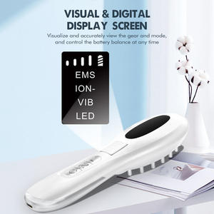 Nuovo Pettine Portatile a Luce Rossa per il Cuoio Capelluto, Massaggiatore Elettrico a Vibrazione per l'Applicazione di Essenze Stimolanti della Crescita dei Capelli - Product Image 5
