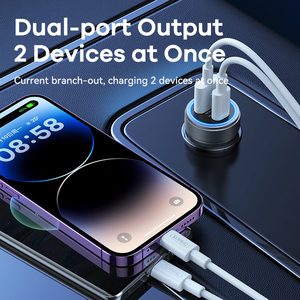 RCC335 30W PD+QC Dual USB <b>Fast</b> Charging Compatible With Protocols PD2.0/PD3.0/QC2.0/QC3.0/AFC/FCP/SCP RCC335 Car Cha - Product Image 2